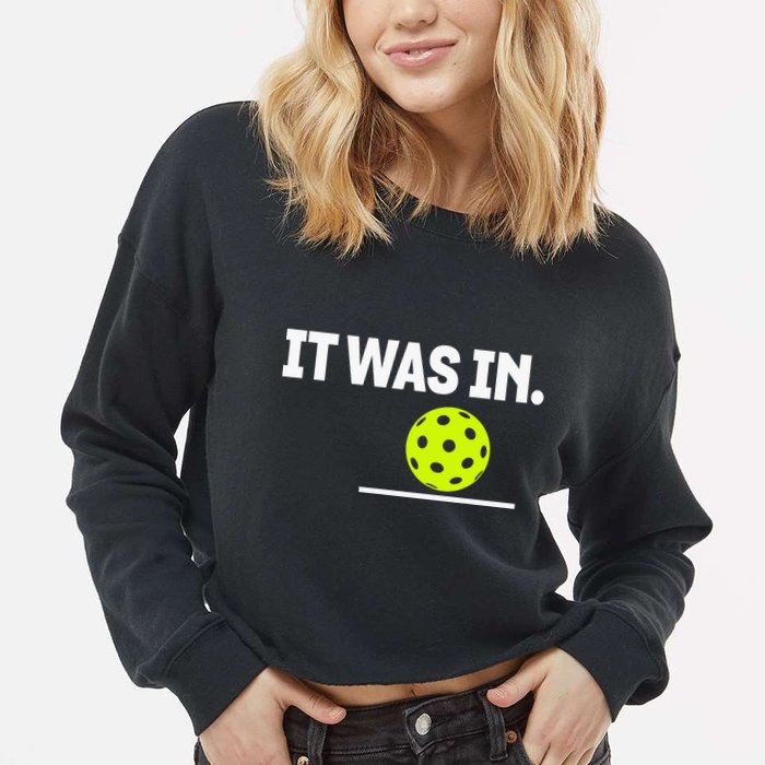 It Was In Funny Pickleball Player Paddleball Lover Cropped Pullover Crew