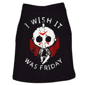 I Wish It Was Friday Funny Halloween Scary Holiday Horror Doggie Tank