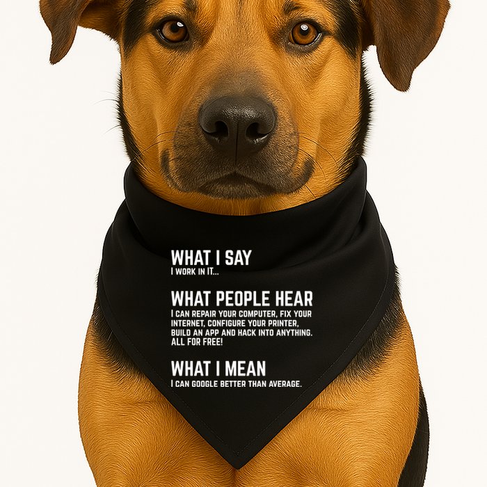 I Work In It... Funny Computer USA-Made Doggie Bandana