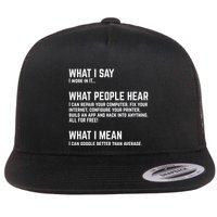 I Work In It... Funny Computer Flat Bill Trucker Hat