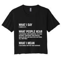 I Work In It... Funny Computer Women's Crop Top Tee