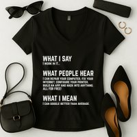 I Work In It... Funny Computer Women's V-Neck T-Shirt