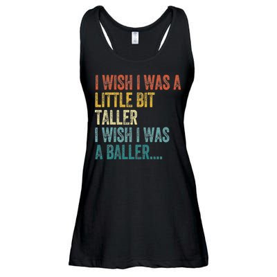 I Wish I Was A Little Bit Taller I Wish I Was A Baller Funny Ladies Essential Flowy Tank