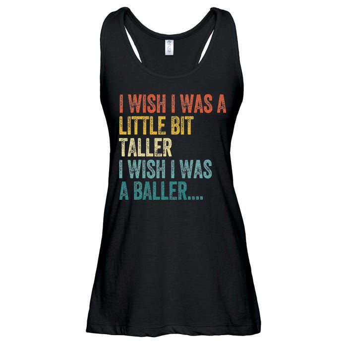 I Wish I Was A Little Bit Taller I Wish I Was A Baller Funny Ladies Essential Flowy Tank