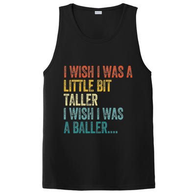 I Wish I Was A Little Bit Taller I Wish I Was A Baller Funny PosiCharge Competitor Tank