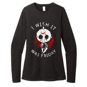 I Wish It Was Friday Funny Halloween Scary Holiday Horror Womens CVC Long Sleeve Shirt