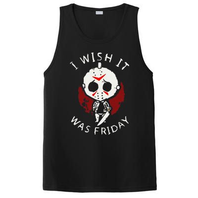 I Wish It Was Friday Funny Halloween Scary Holiday Horror PosiCharge Competitor Tank