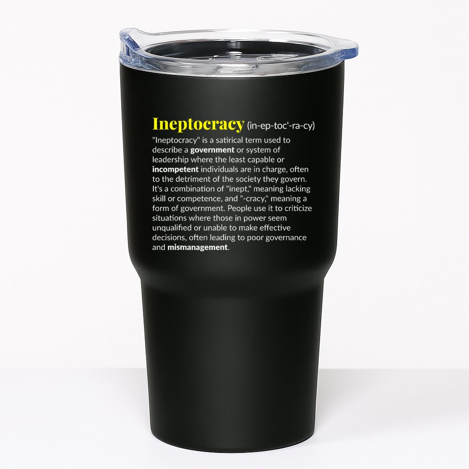 Ineptocracy Where Incompetence Is King Tumbler