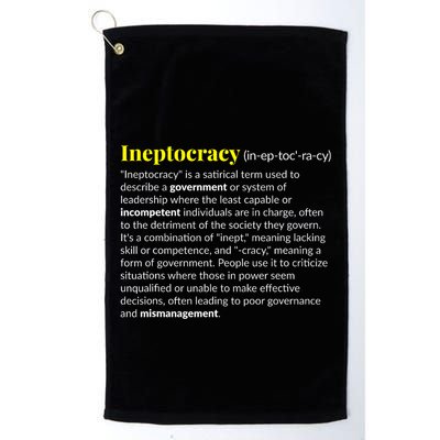 Ineptocracy Where Incompetence Is King Golf Towel