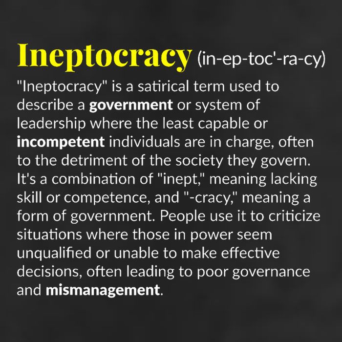 Ineptocracy Where Incompetence Is King Microfiber Hand Towel