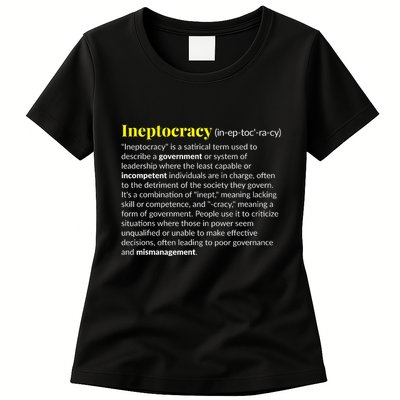 Ineptocracy Where Incompetence Is King Womens T-Shirt
