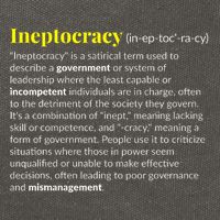 Ineptocracy Where Incompetence Is King Cotton Canvas Backpack