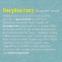 Ineptocracy Where Incompetence Is King Sueded Cloud Jersey T-Shirt