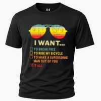 I Want It All To Break Free Ride My Bicycle Funny Performance Shirt