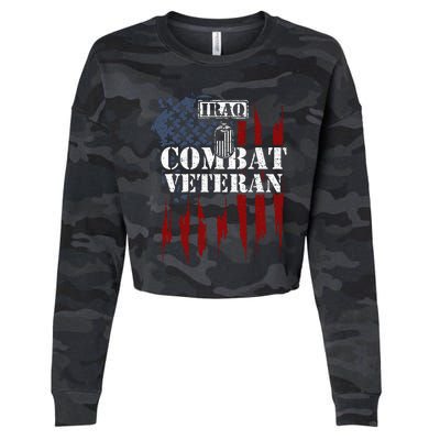 Iraq War Iraq Combat Veteran Cropped Pullover Crew