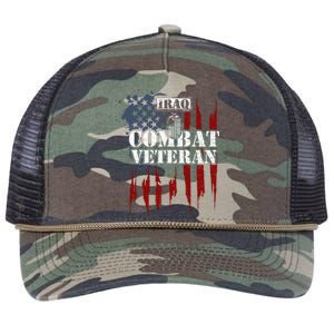 Iraq War Iraq Combat Veteran Retro Rope Trucker Hat Cap