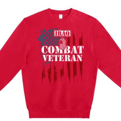 Iraq War Iraq Combat Veteran Premium Crewneck Sweatshirt