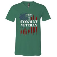 Iraq War Iraq Combat Veteran V-Neck T-Shirt