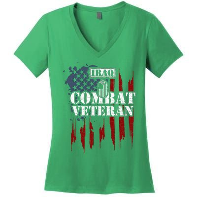 Iraq War Iraq Combat Veteran Women's V-Neck T-Shirt