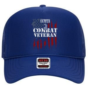 Iraq War Iraq Combat Veteran High Crown Mesh Back Trucker Hat