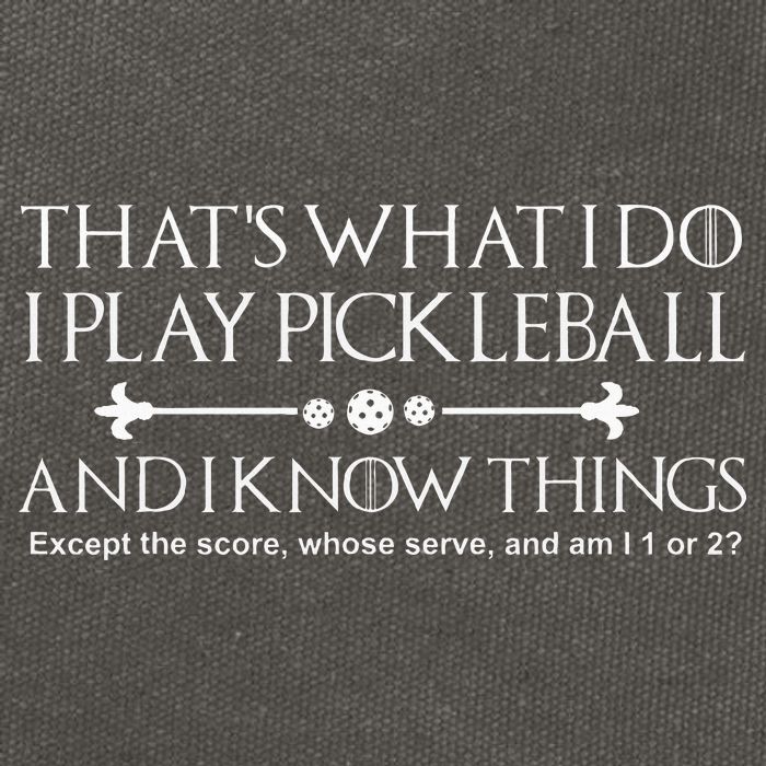 It's What I Do I Play Pickleball and I Know Things Except Cotton Canvas Backpack