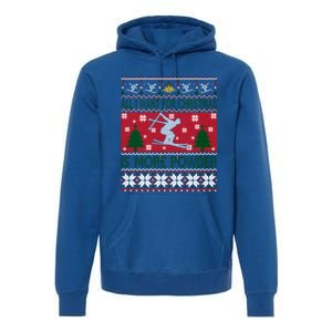 I Want Is More Powder Ski Lover Skiing Ugly Christmas Gift Premium Hoodie