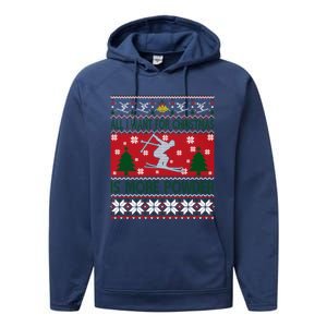 I Want Is More Powder Ski Lover Skiing Ugly Christmas Gift Performance Fleece Hoodie