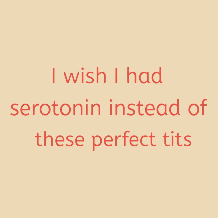 I Wish I Had Serotonin Instead Of These Perfect Tits Bag