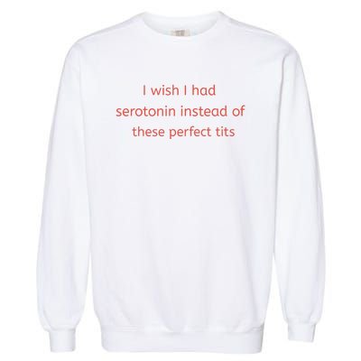 I Wish I Had Serotonin Instead Of These Perfect Tits Garment-Dyed Sweatshirt