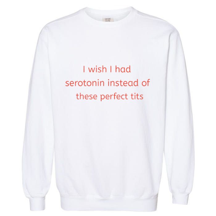 I Wish I Had Serotonin Instead Of These Perfect Tits Garment-Dyed Sweatshirt