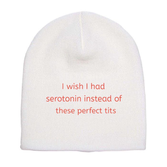 I Wish I Had Serotonin Instead Of These Perfect Tits Short Acrylic Beanie