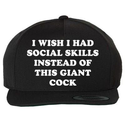 I Wish I Had Social Skills Instead Of This Giant Cock Wool Snapback Cap