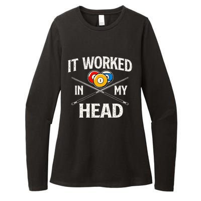 It Worked In My Head  Billiard Pool Player Sports Lover Womens CVC Long Sleeve Shirt