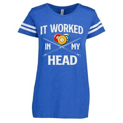 It Worked In My Head  Billiard Pool Player Sports Lover Enza Ladies Jersey Football T-Shirt