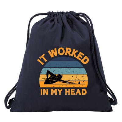 It Worked In My Head Billiard Pool Player Sports Lover Drawstring Bag