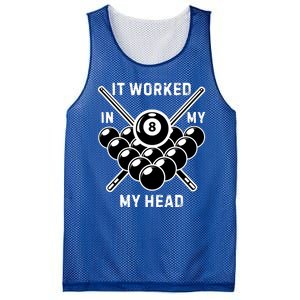 It Worked In My Head Billiard Pool Player Sports Lover Mesh Reversible Basketball Jersey Tank