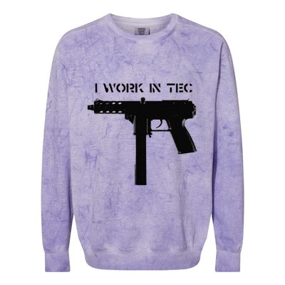 I Work In Tec Colorblast Crewneck Sweatshirt