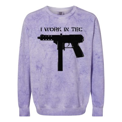 I Work In Tec Colorblast Crewneck Sweatshirt