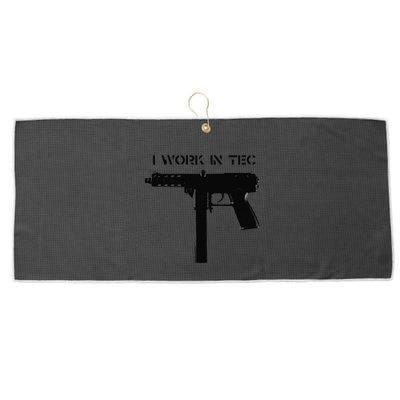 I Work In Tec Large Microfiber Waffle Golf Towel