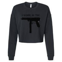 I Work In Tec Cropped Pullover Crew
