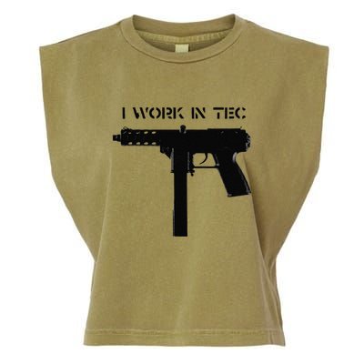 I Work In Tec Garment-Dyed Women's Muscle Tee