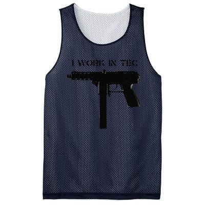 I Work In Tec Mesh Reversible Basketball Jersey Tank