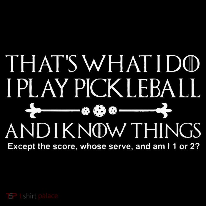 It's What I Do I Play Pickleball and I Know Things Except Pom Pom 12in Knit Beanie