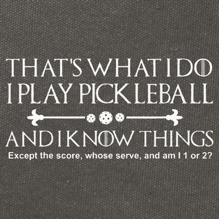 It's What I Do I Play Pickleball and I Know Things Except Cotton Canvas Backpack