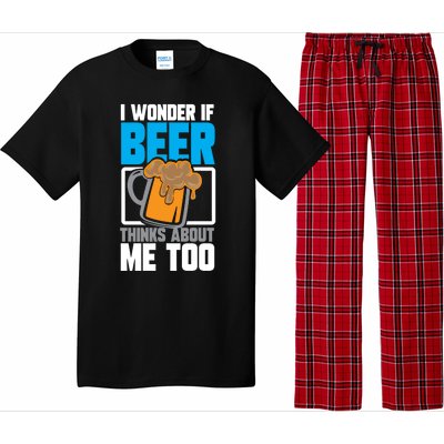 I Wonder If Beer Thinks About Me Too Gift Pajama Set