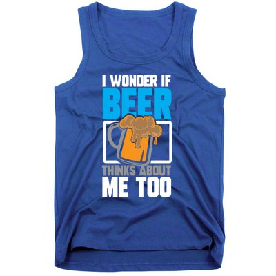 I Wonder If Beer Thinks About Me Too Gift Tank Top