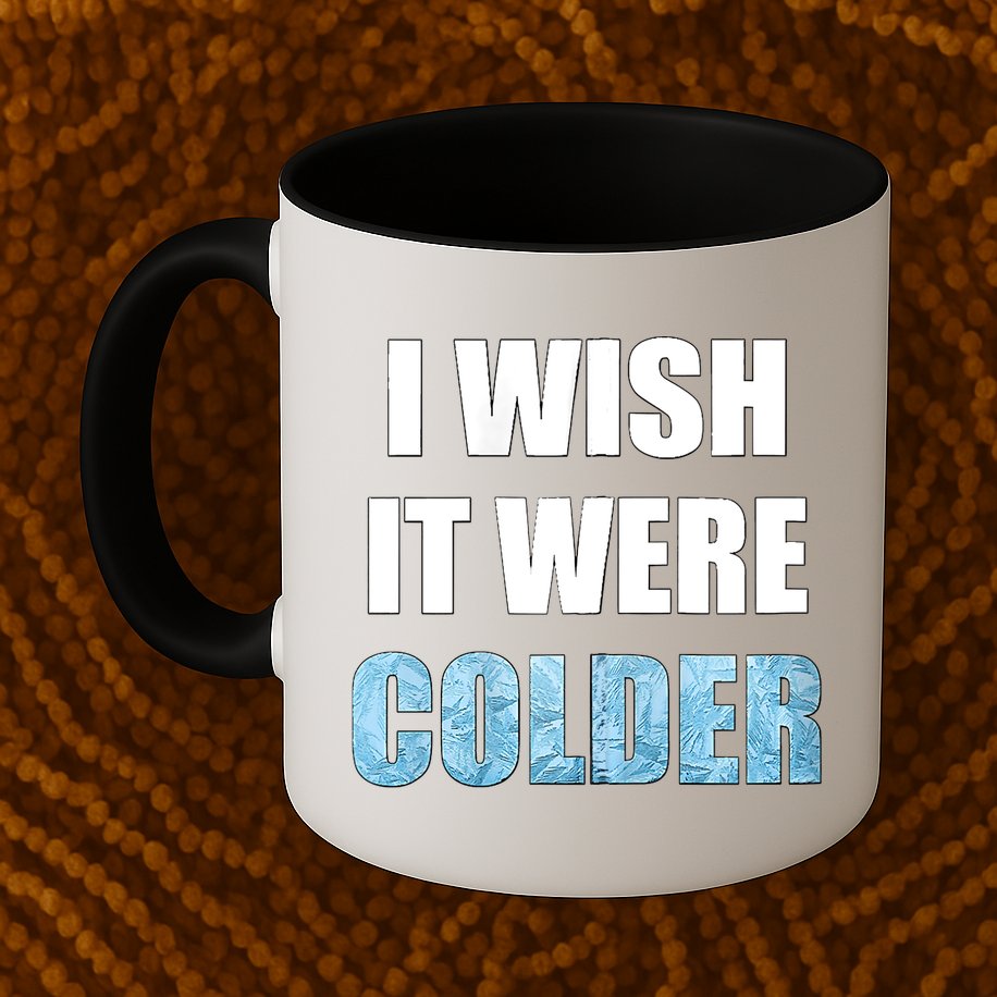 I Wish It Were Colder Funny Ice Cold Snowy Weather Mug