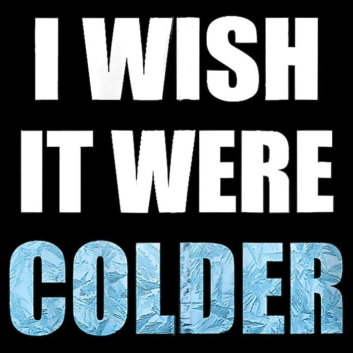 I Wish It Were Colder Funny Ice Cold Snowy Weather Sustainable Beanie