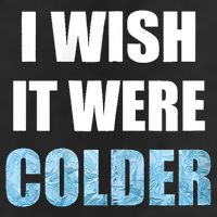 I Wish It Were Colder Funny Ice Cold Snowy Weather Microfiber Hand Towel