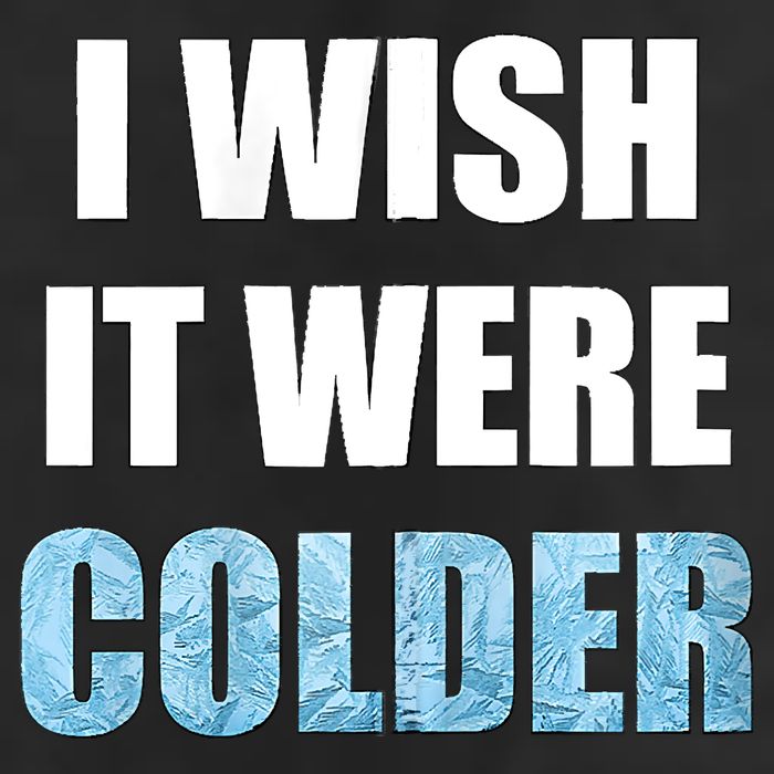 I Wish It Were Colder Funny Ice Cold Snowy Weather Microfiber Hand Towel